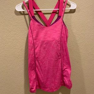 Lululemon pink active tank